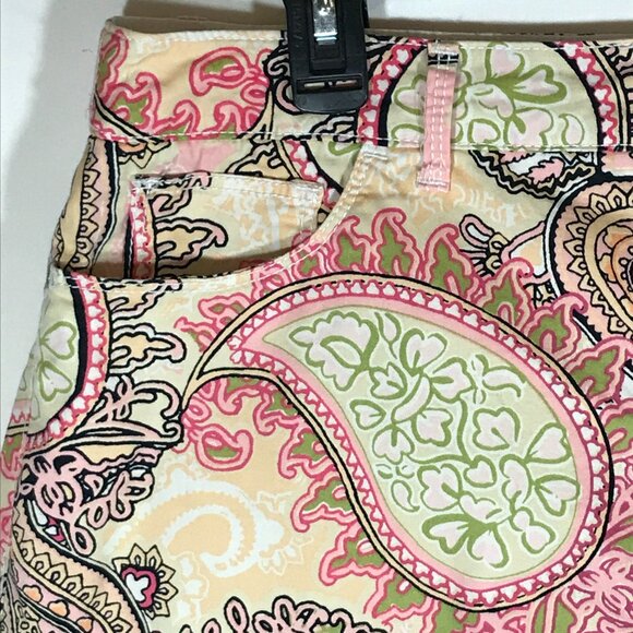 Croft & Barrow Stretch Women's 12 Multicolor Paisley Skorts - Picture 3 of 11